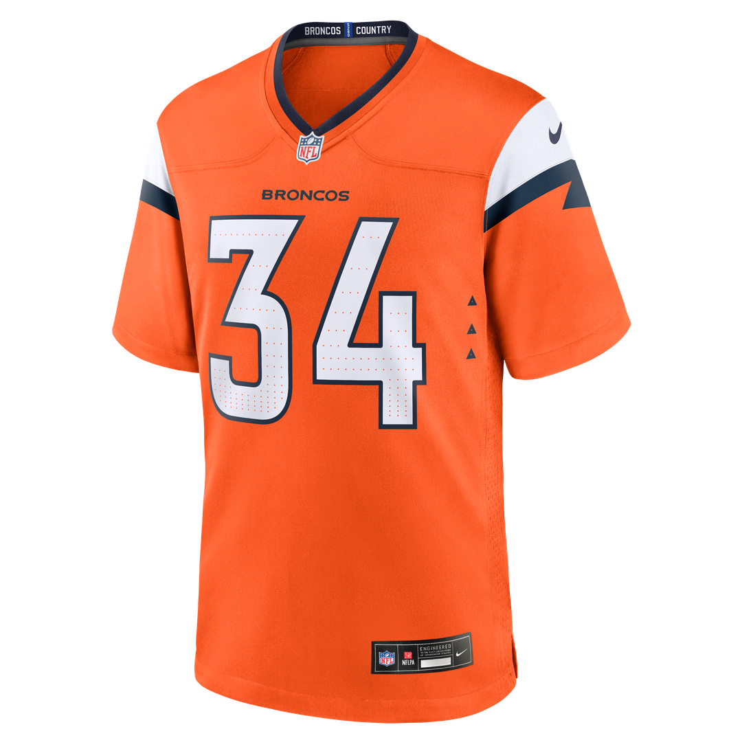 Men's Denver Broncos JL Skinner Nike Orange Team Game Jersey product image 2