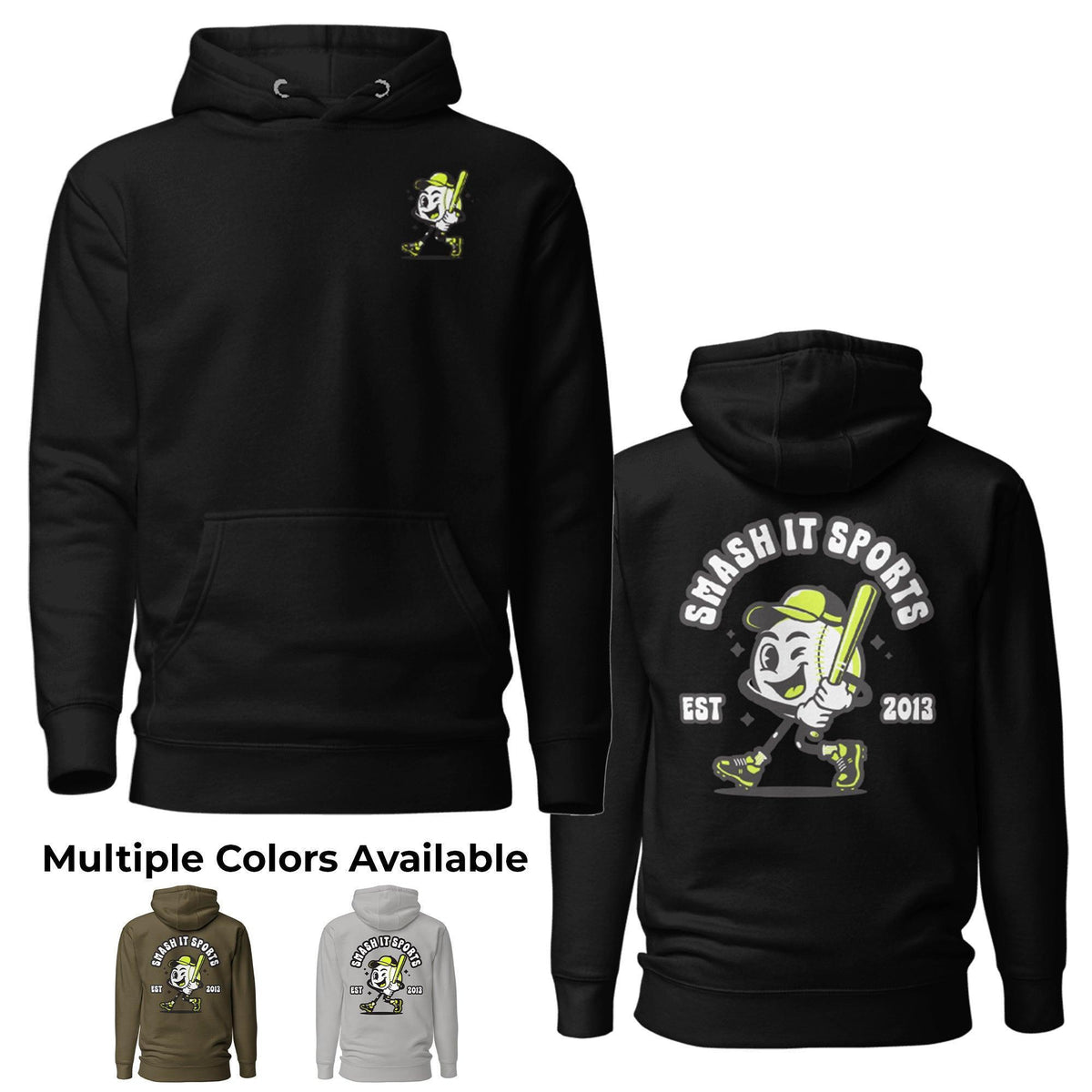 Element Fleece Hoodie - Smashie (Black/Volt) product image 1, provided for visual reference and product detail review