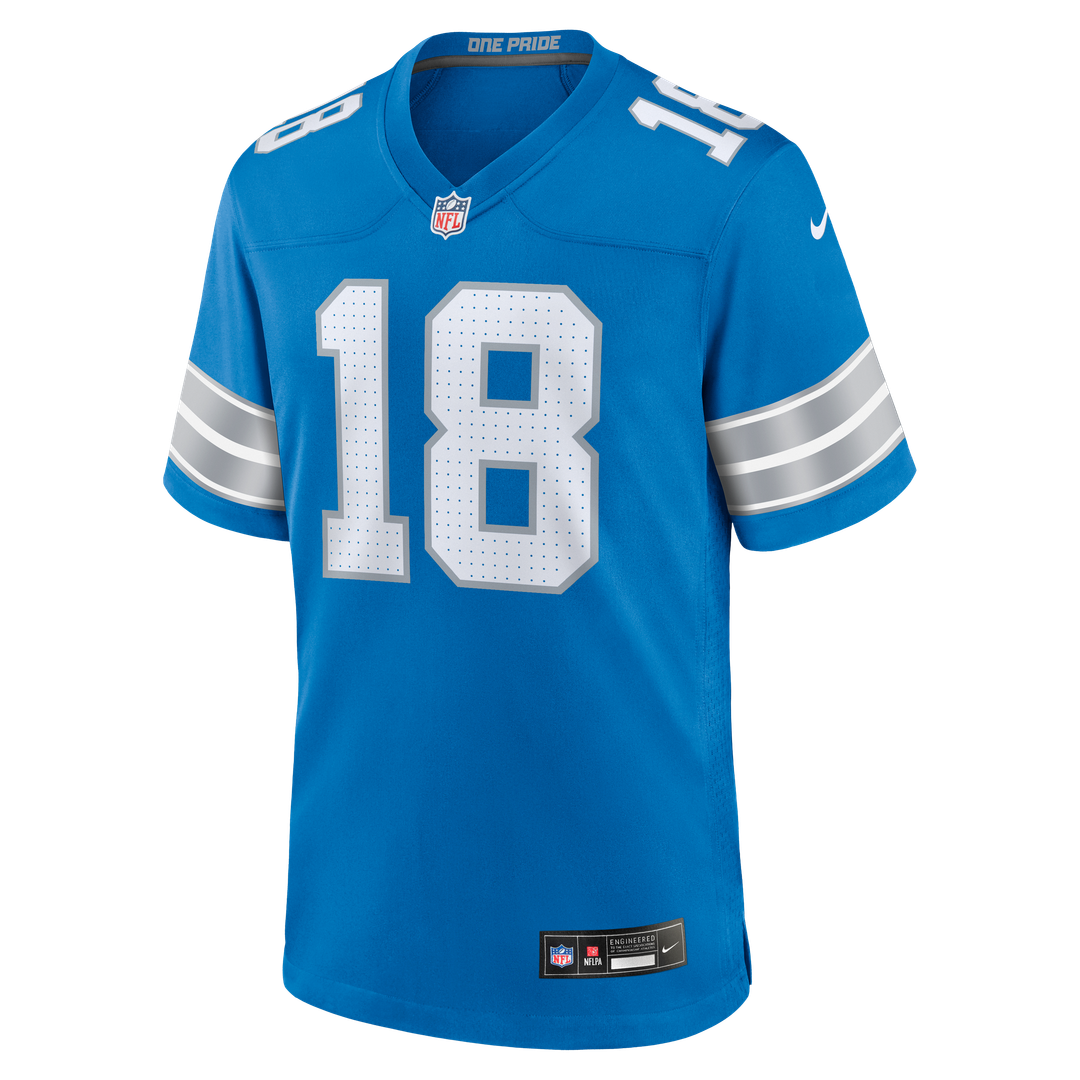 Men's Detroit Lions Isaac TeSlaa Nike Blue Game Player product image 2