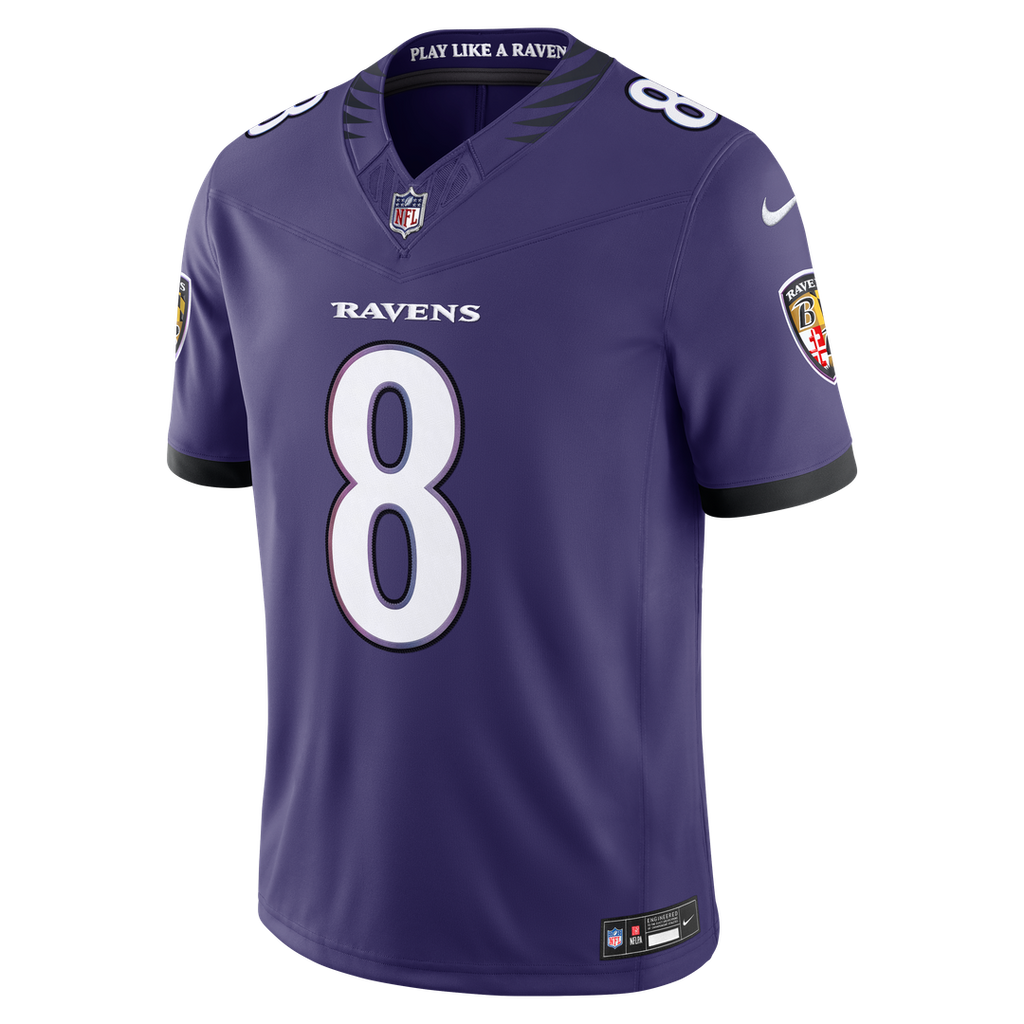 Men's Baltimore Ravens Lamar Jackson Nike Purple Team Vapor product image 2