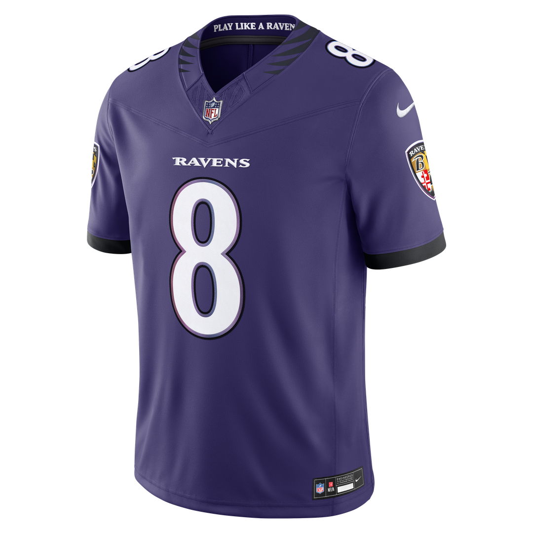 Men's Baltimore Ravens Lamar Jackson Nike Purple Team Vapor product image 2