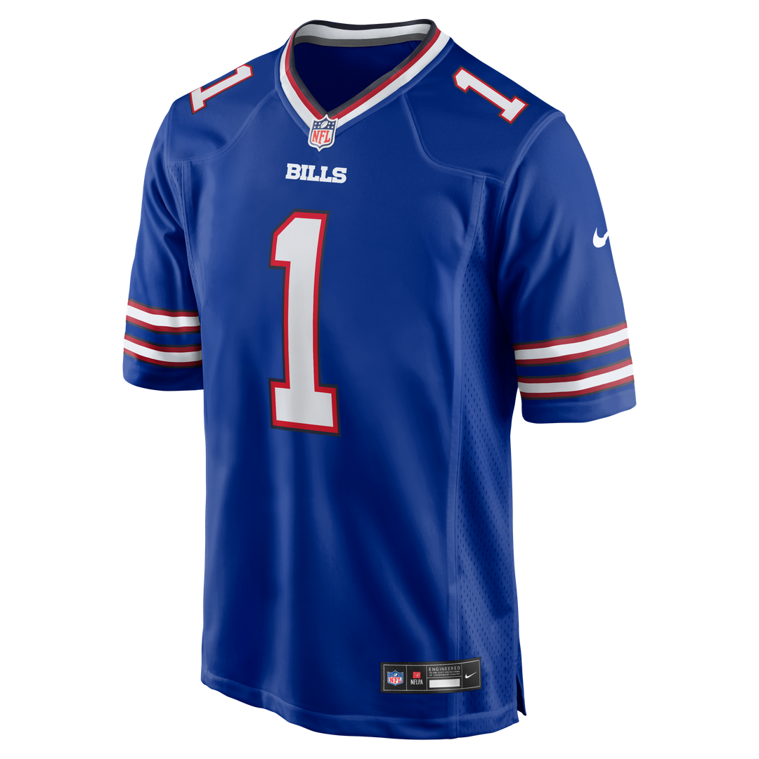 Men's Buffalo Bills Number 1 Dad Nike Royal Game Jersey product image 2