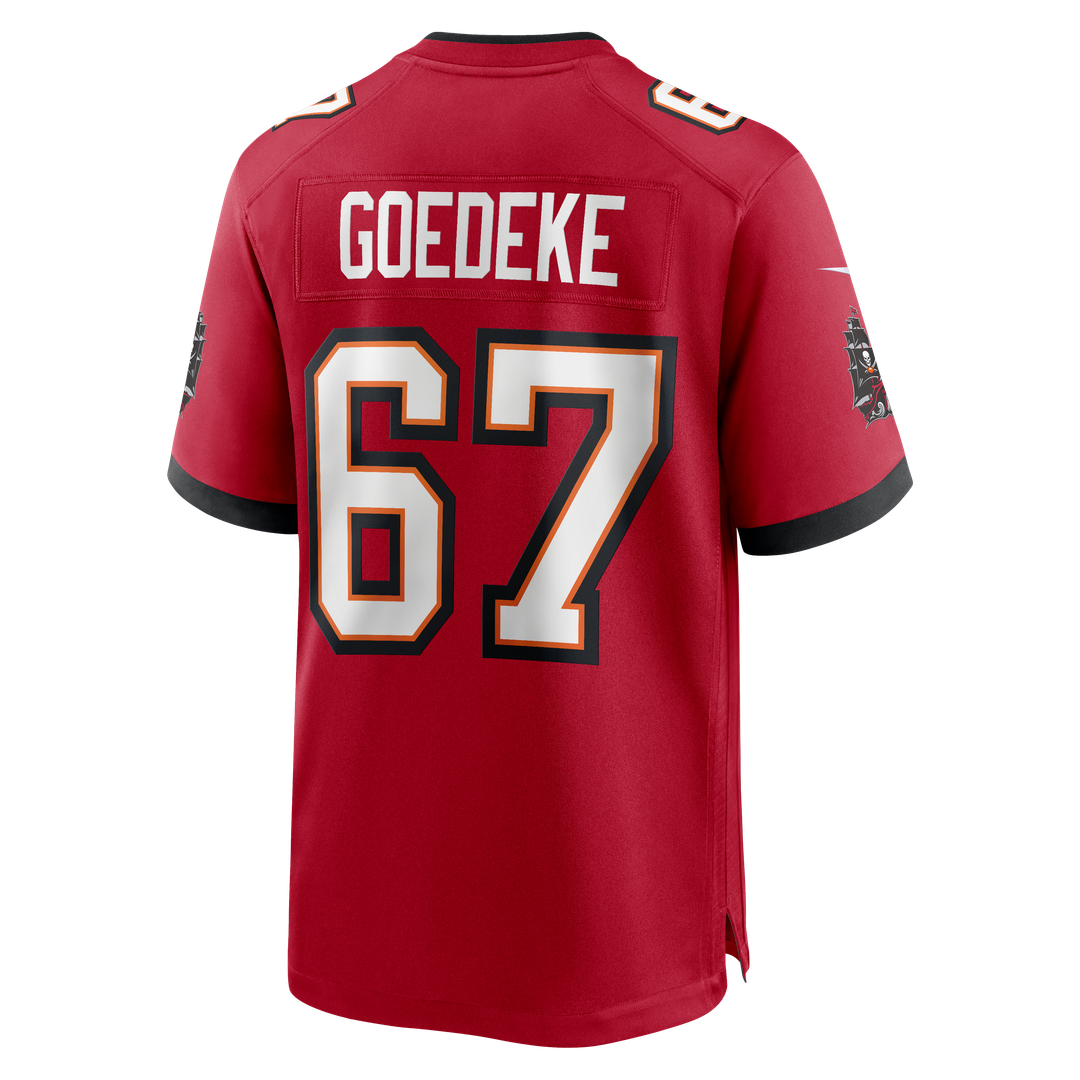 Men's Tampa Bay Buccaneers Luke Goedeke Nike Red Game product image 3