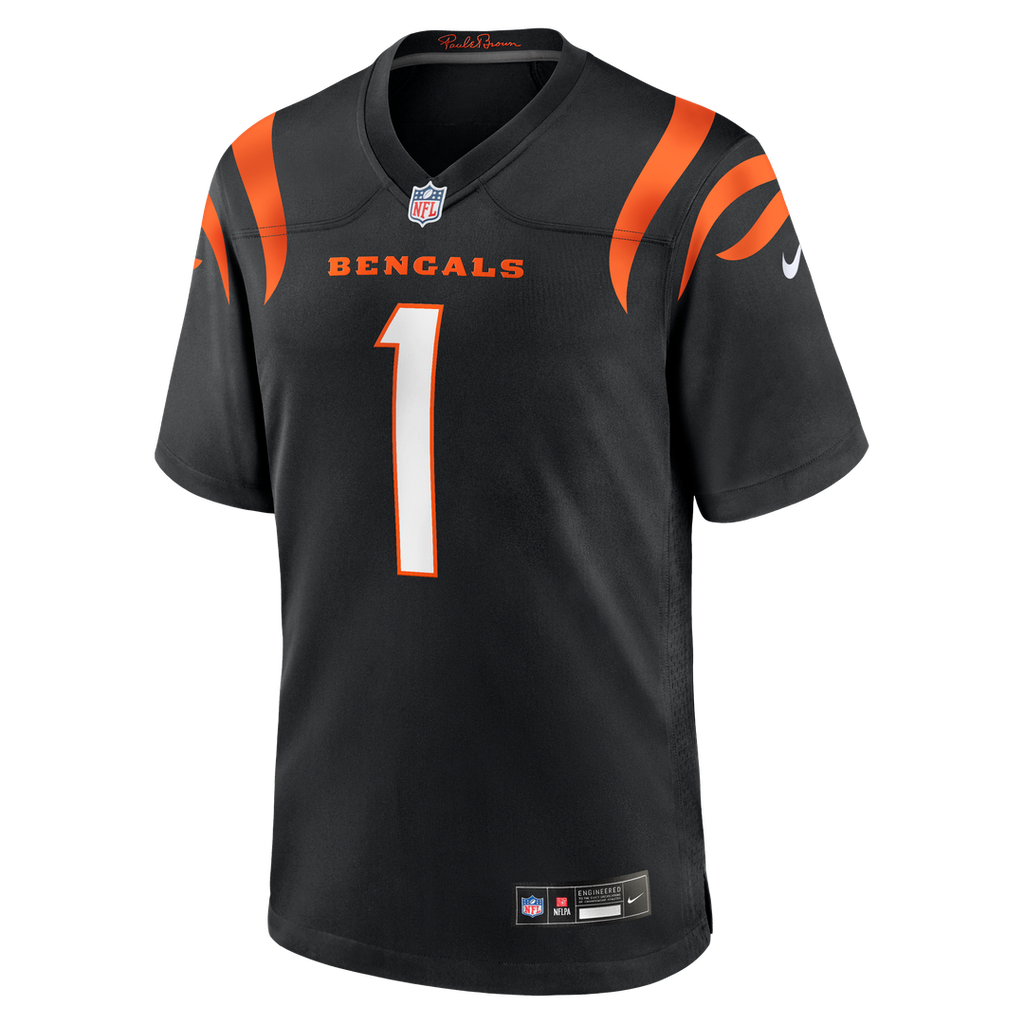 Men's Cincinnati Bengals Number 1 Groom Nike Black Game product image 2