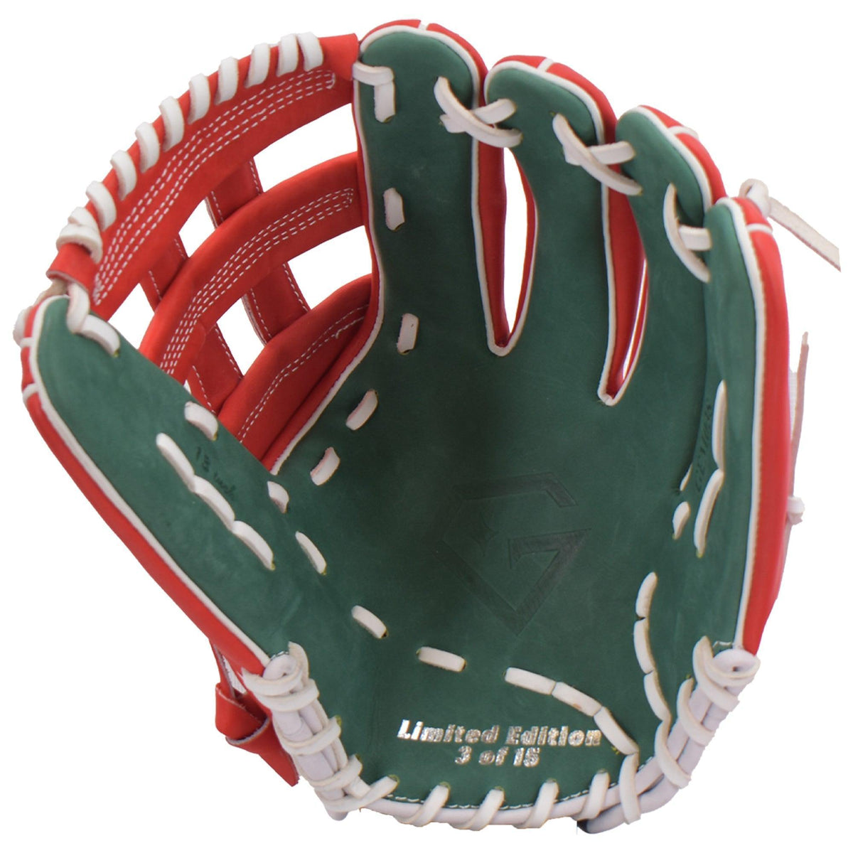 Gem Gloves Softball Fielding Glove - GEM038 Holly Jolly product image 3, provided for visual reference and product detail