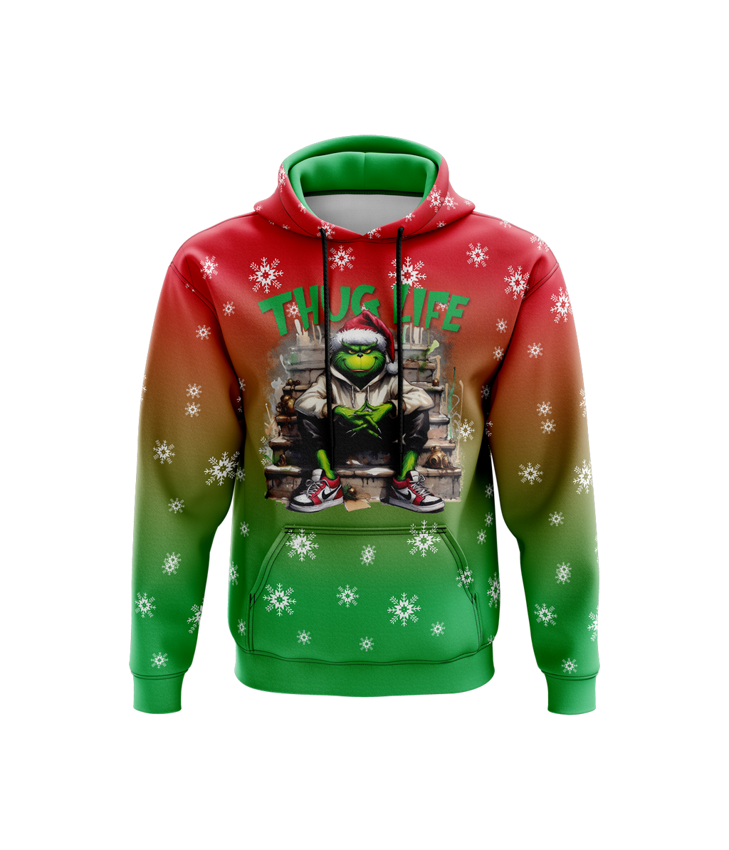 Grinch Thug Life - Hoodie (Customized Buy-In) product image 1, provided for visual reference and product detail review