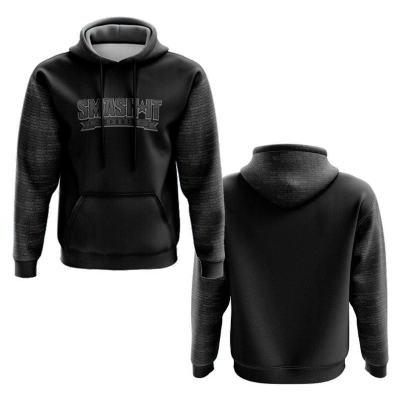 Smash It Sports Fleece Hoodie - Shadow Black/Grey product image 1, provided for visual reference and product detail review