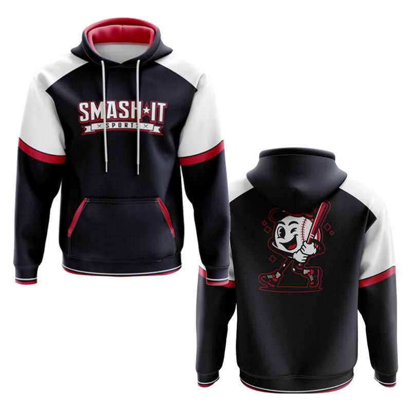 Smash It Sports Fleece Hoodie - Smashie Navy/White product image 1, provided for visual reference and product detail review