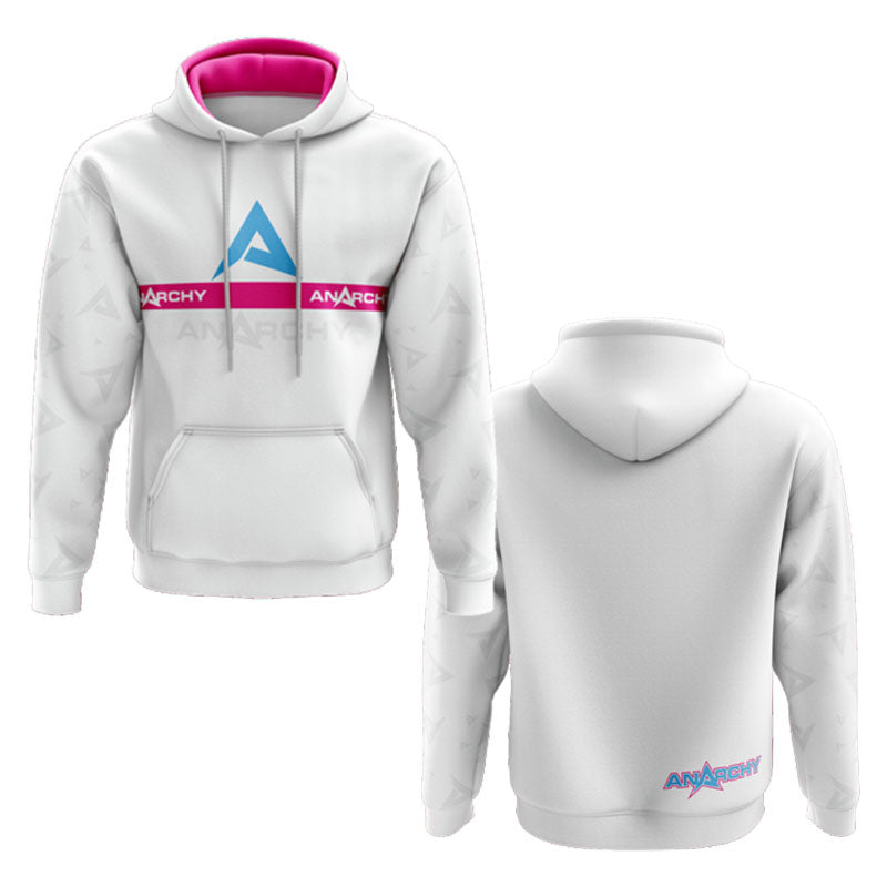 Anarchy Fleece Hoodie - White/Vice product image 1, provided for visual reference and product detail review