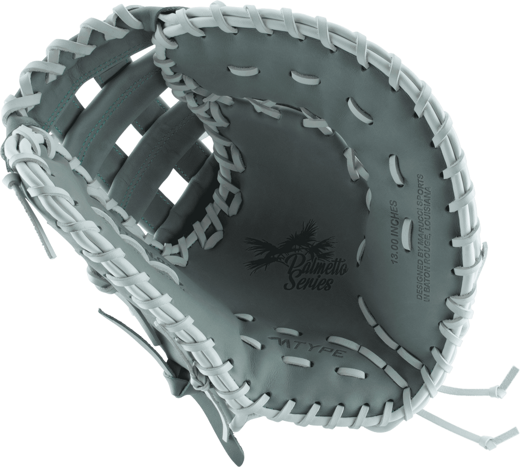 Marucci Palmetto 13" Fastpitch Softball First Base Mitt/Glove - MFG3PL39S2FP-GY product image 4, provided for visual