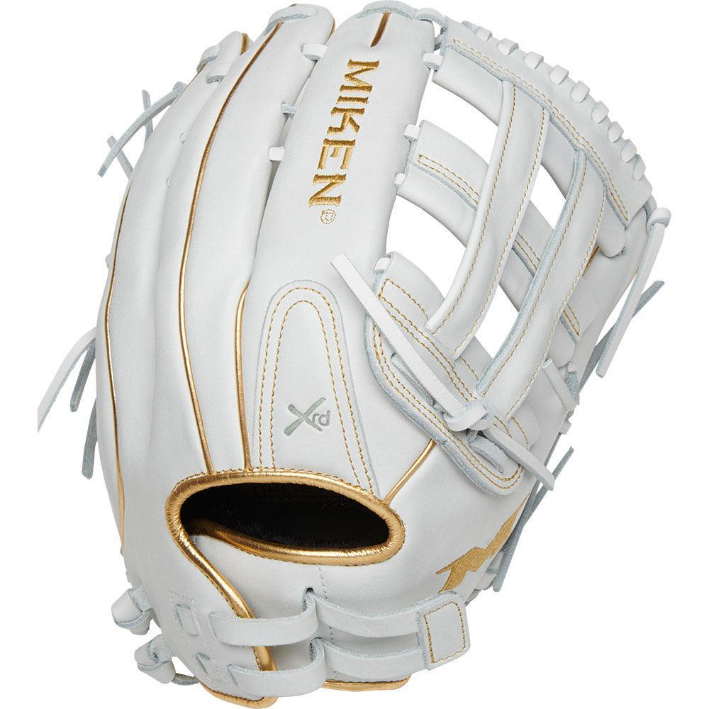 Miken White Gold PRO Series 13" Slowpitch Fielding Glove - PRO130-WG product image 1, provided for visual reference and
