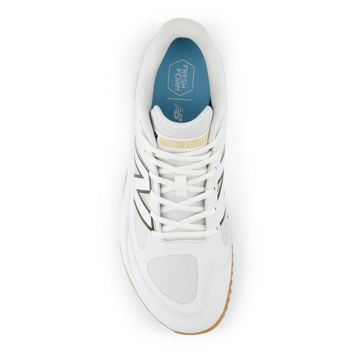 New Balance Men Fresh Foam 3000 v7 Turf Baseball Shoes - White/Gum - T3000TW7 product image 3, provided for visual reference