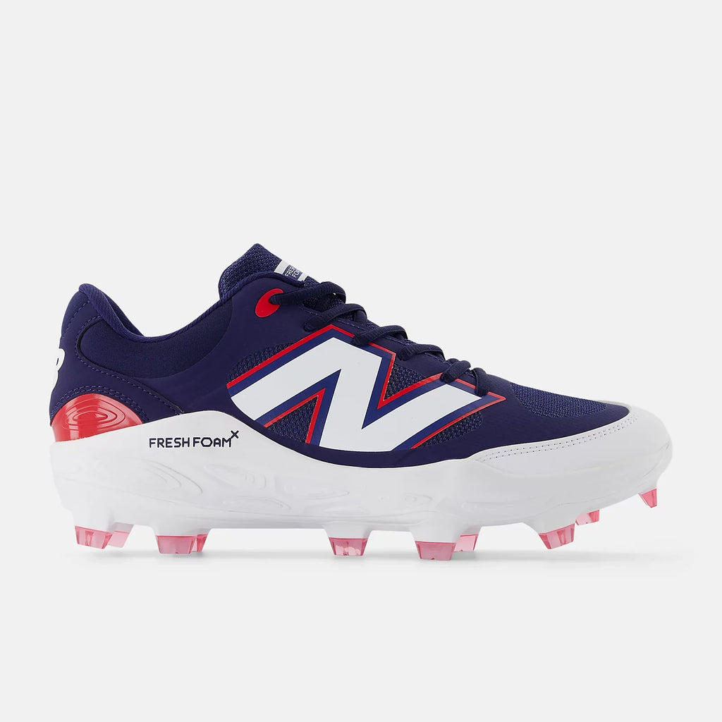 New Balance Men Fresh Foam 3000 v7 Molded Baseball Cleats - Navy/White/Red - PL3000H7 product image 1, provided for visual