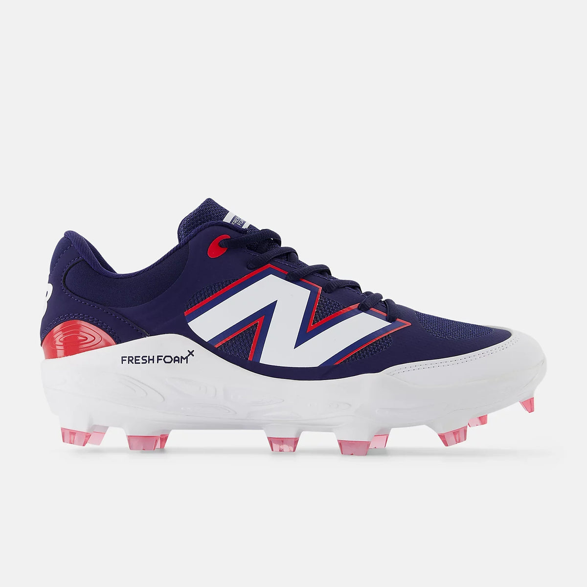 New Balance Men Fresh Foam 3000 v7 Molded Baseball Cleats - Navy/White/Red - PL3000H7 product image 1, provided for visual