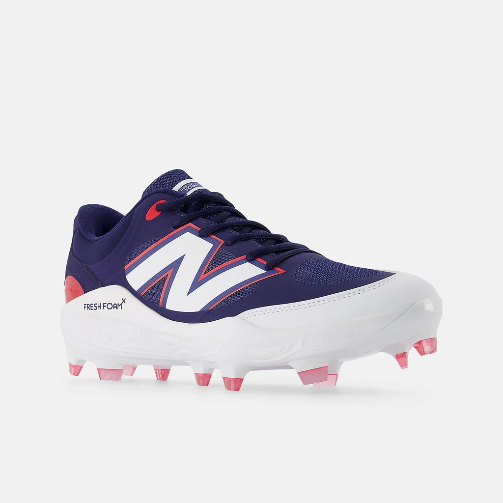 New Balance Men Fresh Foam 3000 v7 Molded Baseball Cleats - Navy/White/Red - PL3000H7 product image 4, provided for visual
