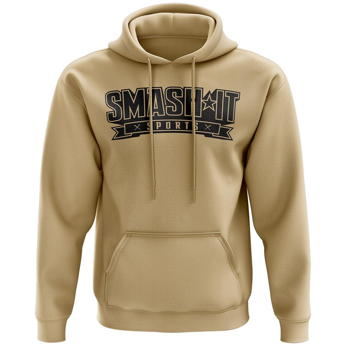 Smash It Sports Fleece Hoodie - Desert Tan product image 1, provided for visual reference and product detail review
