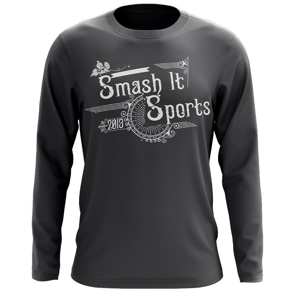 Smash It Sports Long Sleeve Shirt - Old Fashion (Charcoal/White) product image 1, provided for visual reference and product
