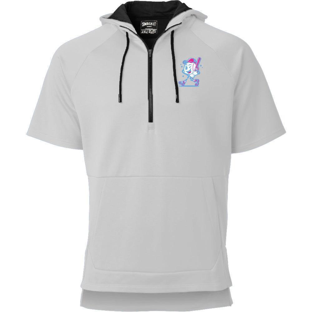 Smash It Sports "Smashie" BP Fleece Hoodie - White product image 1, provided for visual reference and product detail review