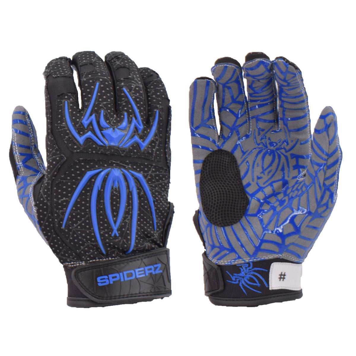 Spiderz HYBRID Batting Gloves - Black/Royal product image 1, provided for visual reference and product detail review