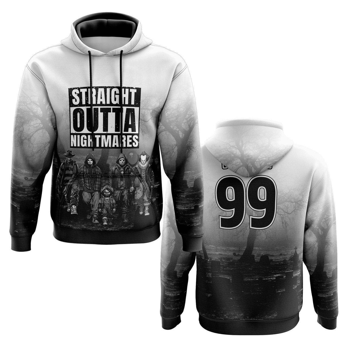 Straight Outta Nightmares Hoodie (Customized Buy-In) product image 1, provided for visual reference and product detail review