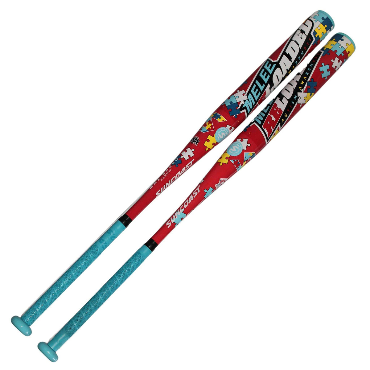 Suncoast Melee Reloaded 2 Autism Awareness End Loaded 12" 1PC SSUSA Senior Slowpitch Softball Bat- SMRAAE12 product image 1,