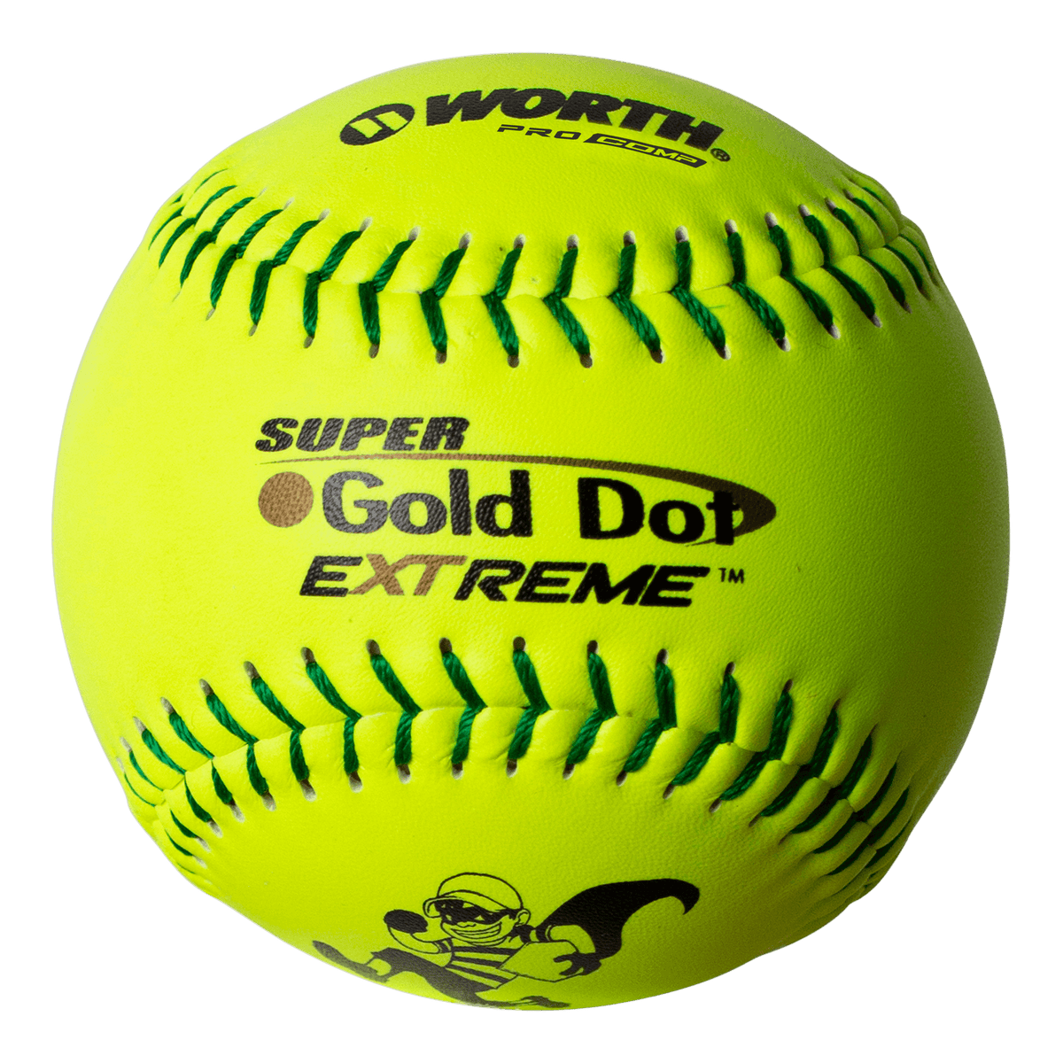 Worth Super Gold Dot Extreme 44/400 ISA 12" Slowpitch Softballs - IS44CY product image 1, provided for visual reference and